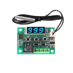 Advanced Temperature Control Switch with Dual LED Indicator, DC 12V (Blue)