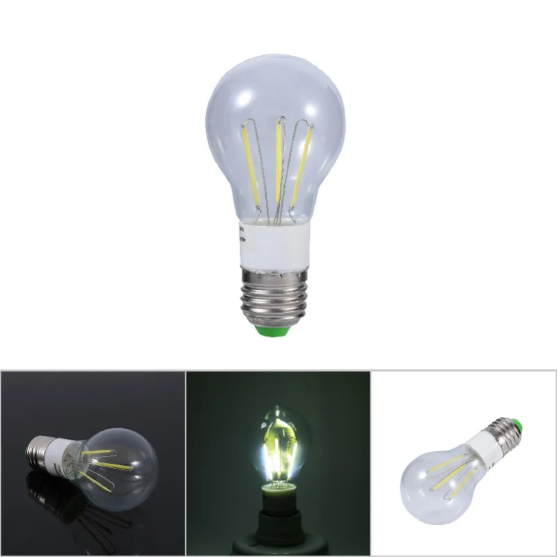 E27 12V COB LED 필라멘트 전구 360도 비조광 조명 새 제품(4W 따뜻한 흰색)