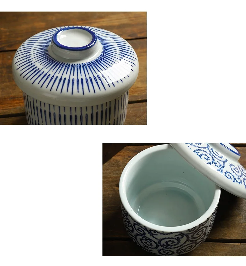 Description Picture 4 of item1 Piece Small Vintage Ceramic Stew Pot With Lid Bowl Dessert Steamed Egg Soup Bowl Creative Household Restaurant Stew Pot