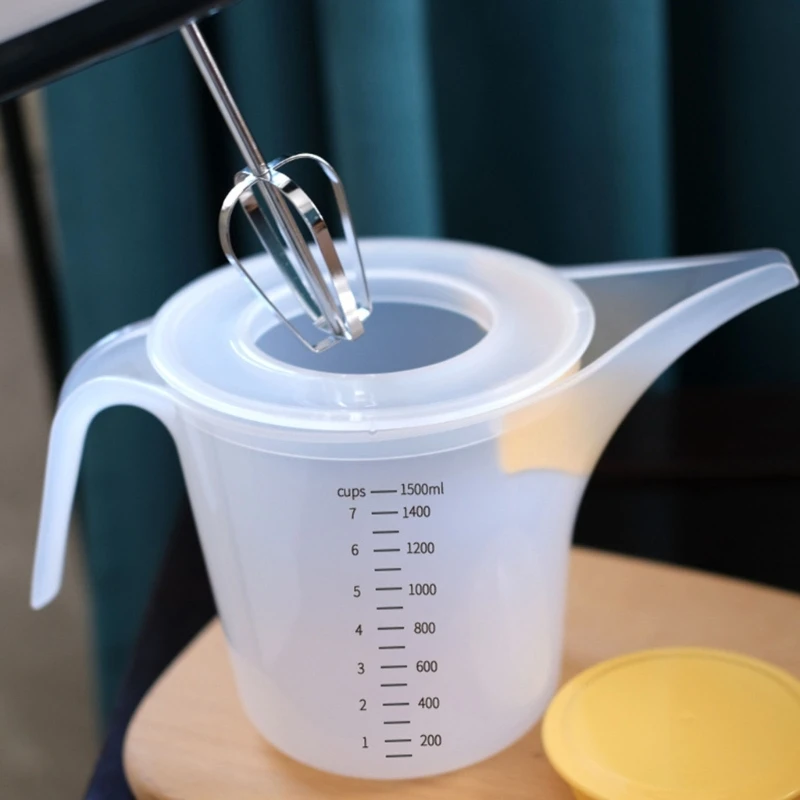 1500ml Plastic Pour Measuring Cup Water Pitcher Jugs Splashs Cover and Filter Measuring Pitcher Kitchen Accessories