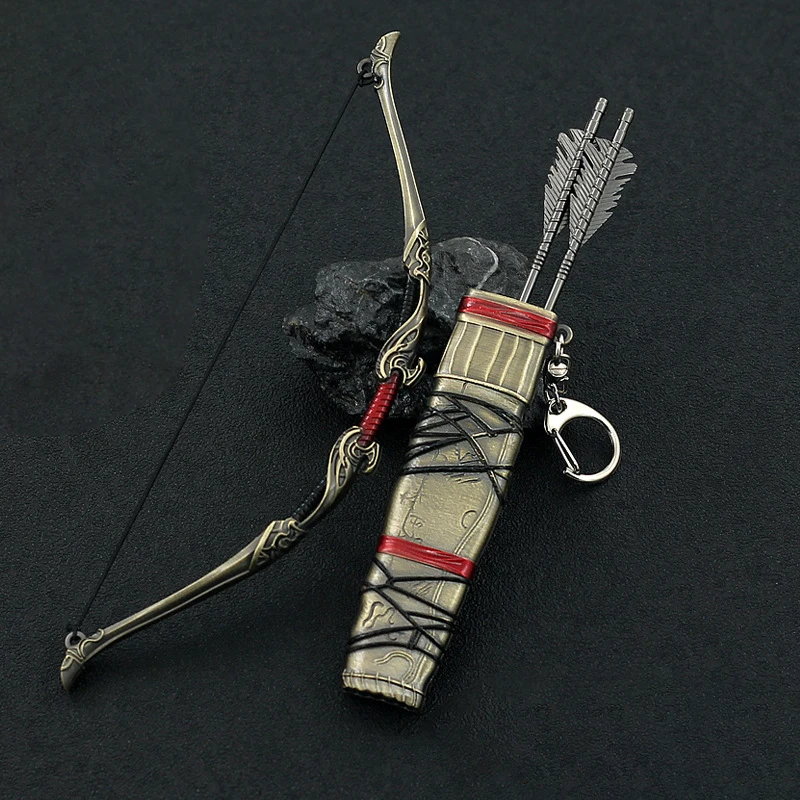 God of War Weapon Atreus Talon Bow Kratos Blades of Chaos Game Keychain Weapon Knife Katana Sword Samurai Gifts Kid Toys for Boy 2