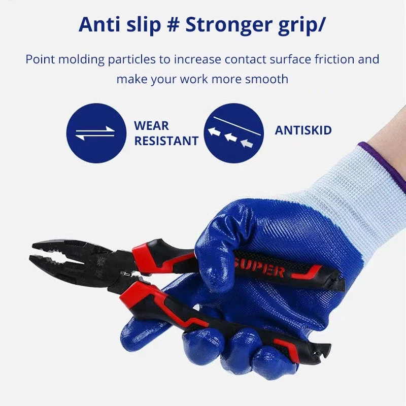 Thin Latex Non-slip Wear-resistant Work Gloves