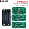 Type-C 15W 3A Fast Charge UPS Power Supply / 18650 Lithium Battery Charger Test Module DC-DC Step Up Booster Converter 5V 9V 12V 3