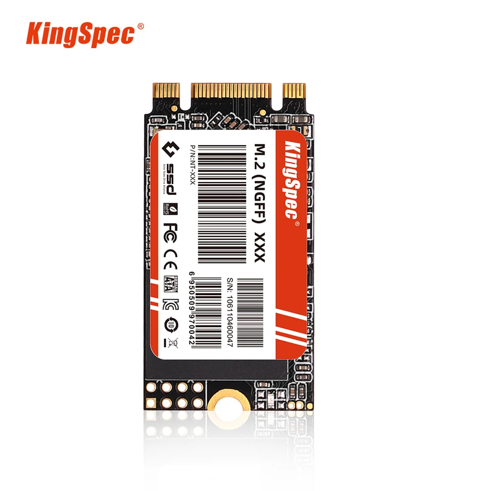 KingSpec 256Go M.2 2242 NVMe SSD - Vitesse De Lecture Jusqu'à 3500 MB/s, M.2 PCIe 3.0x4 SSD 3D Nand Flash, Compatible Avec PC/Ordinateur De Bureau/Ordinateur Portable (2242 256Go