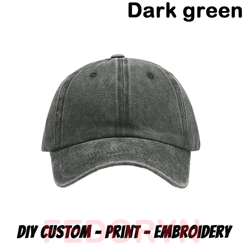 Fedoryn Custom Logo Baseball Cap for Men and Women DIY Design Letter Embroidery Retro Hat Customize Cap Graphic Print Wholesale - Image 12