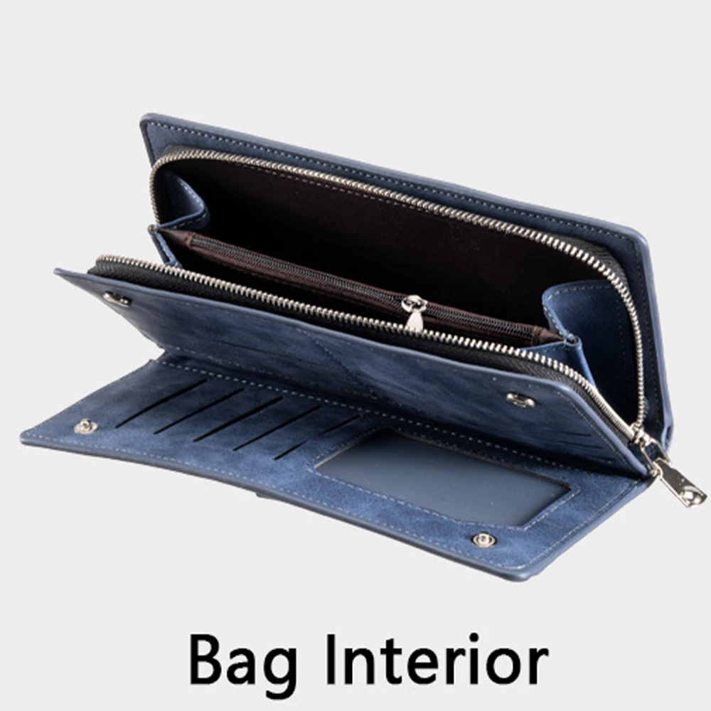 Baellerry Multifunctional Long Wallet Can Be Used as a Clutch/Wrist Bag, Simple Style, Large Capacity for Storing Id Cards