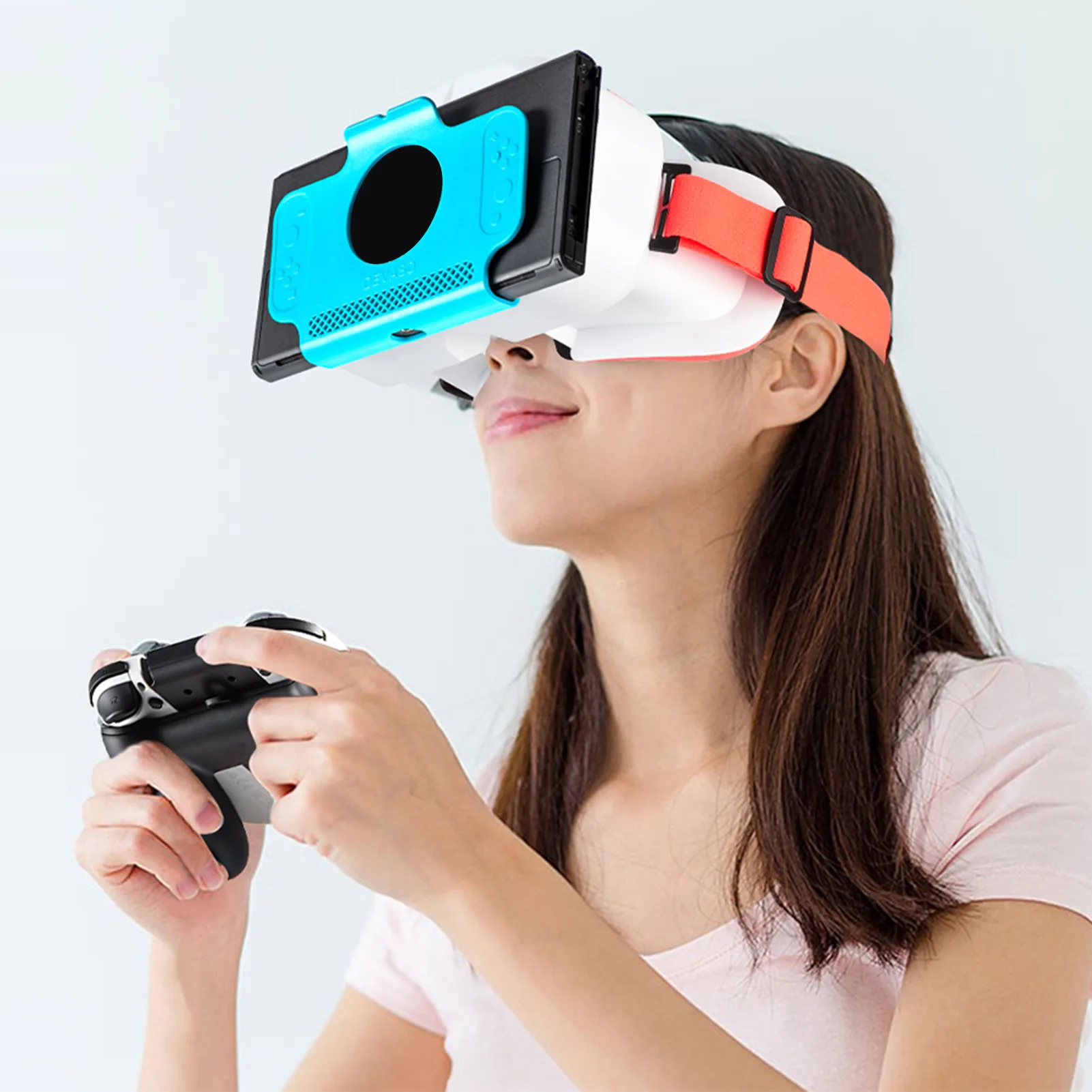 VR Glasses For Nintendo Switch OLED 3D Glasses Virtual Reality Movies For Switch Game Headset Adjustable Big Lens VR Glasses