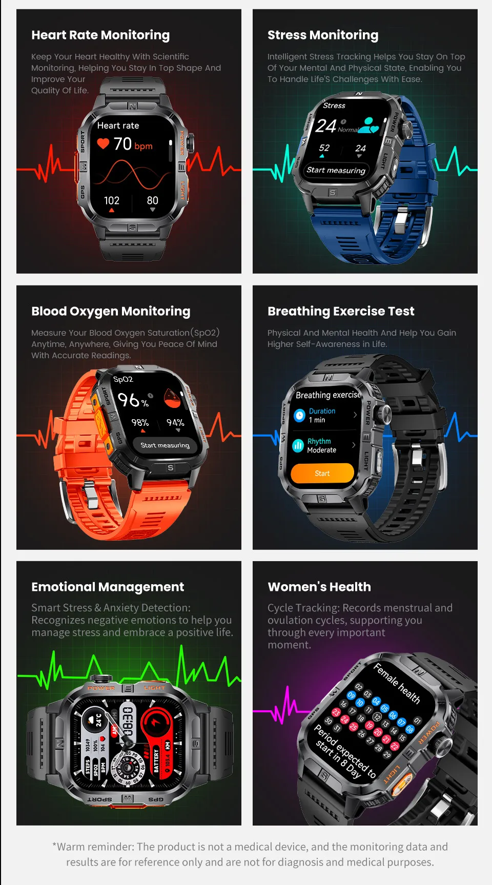 Professionelle Outdoor Gps Smartwatch Mit Kompass Und Bluetooth_voghion.com