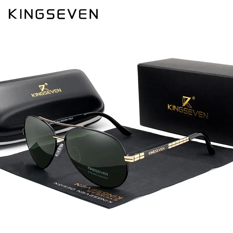 

KINGSEVEN New Upgrade Aviation Men's Sunglasses Polarized Anti-Glare Sun Glasses Driving Eyewear Gafas De Sol