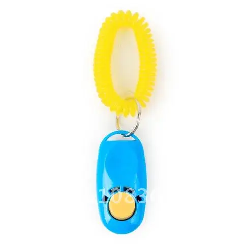 

Adjustable Wrist Strap Cat Dog Plastic Click Trainer Aid To Sound Key Chain Clicker 1 Piece Pets Cat Dog Training Clicker