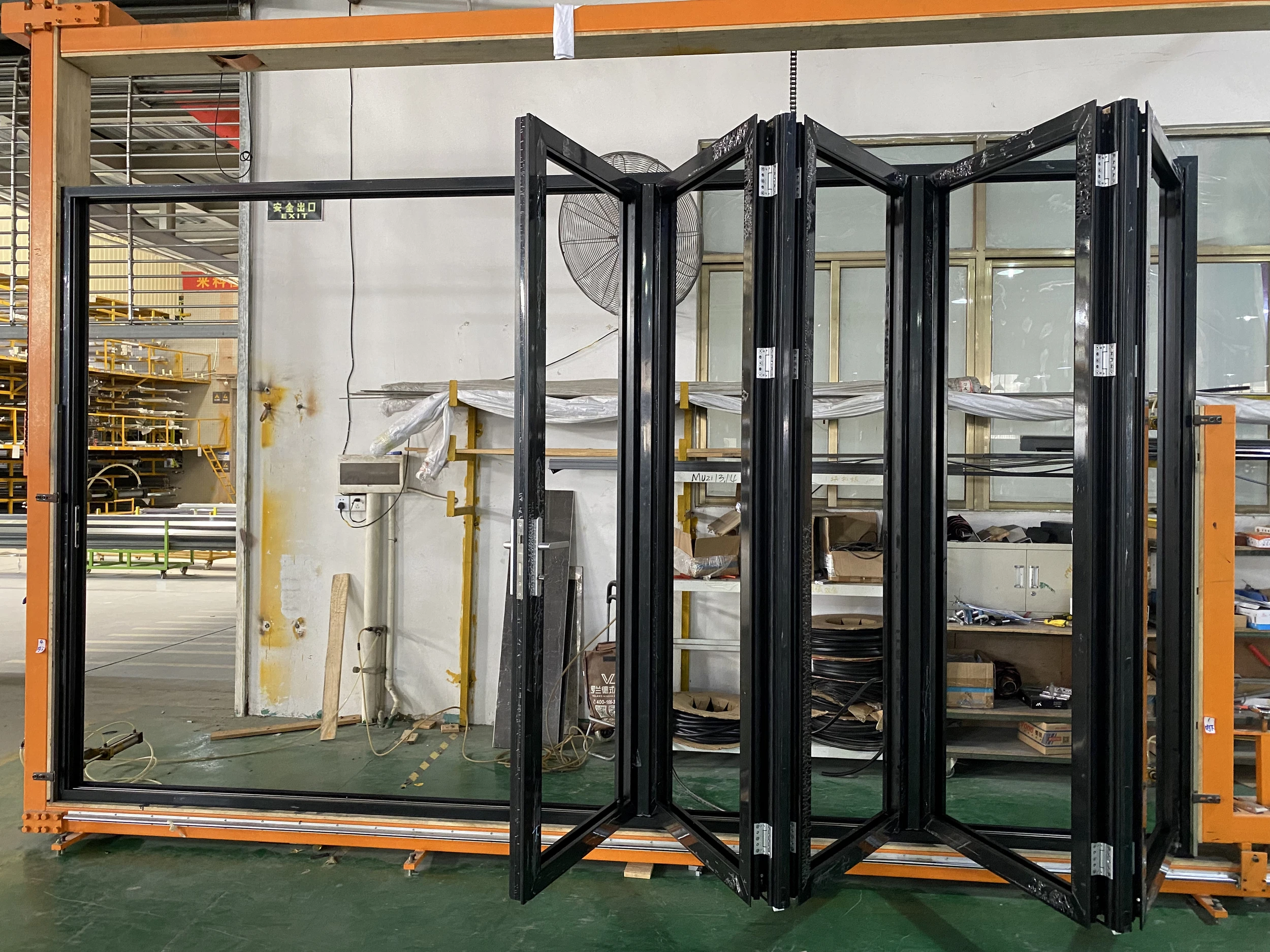 customized glass bi fold door Villa house Exterior aluminium bifold