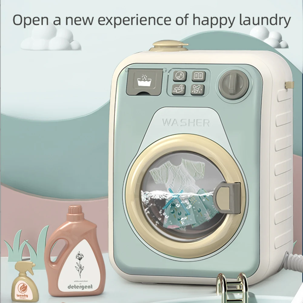 Children's washing machine toys Rotatable washing can add water Music with lights 3-12 year old baby's birthday gift