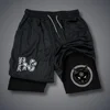 Summer 2-in-1 Shorts Letter Print Double Layer Shorts Gothic Casual Short Pants Summer Y2k Short Pant Running Shorts for Men 4