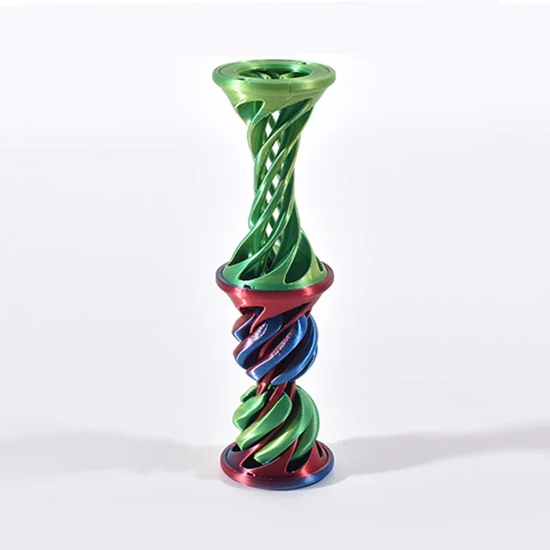 3D Printing Spiral Stress Relief Toys Funny Spiral Crossing Toys Three-dimensional Ejectable Toy Office Desktop Decor Figurine