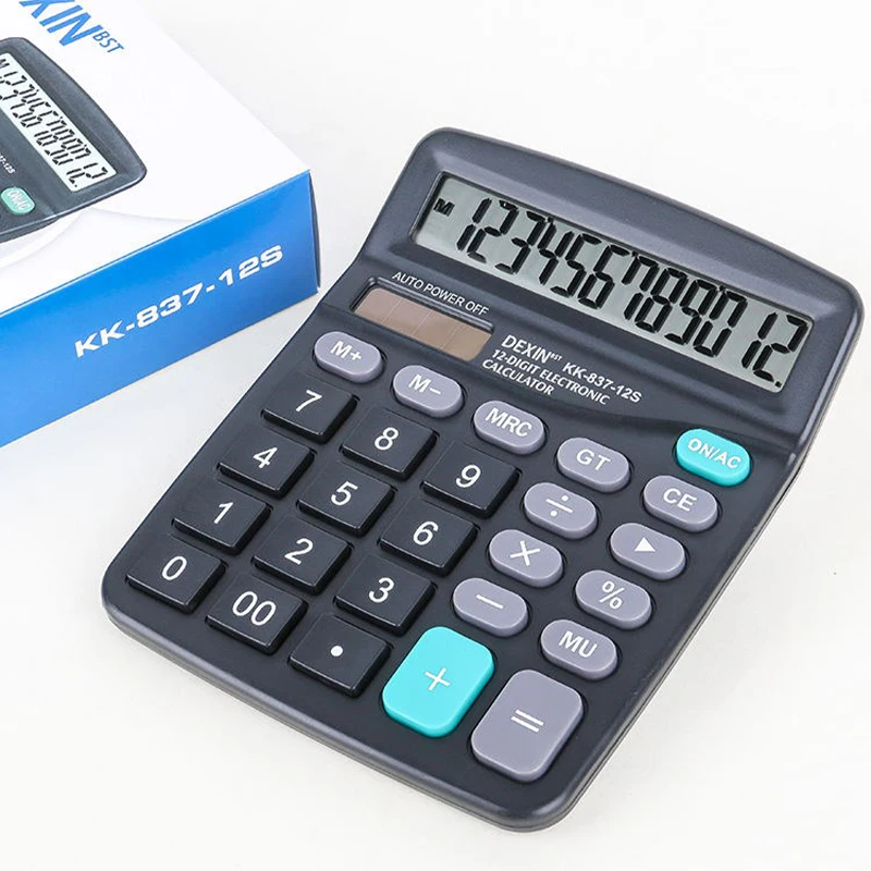 Multi-Function Handheld Scientific Calculator with 2-Line LCD Display for Finance, Office, and School Use