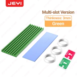 Aluminum M.2 SSD Heatsink with Silicone Thermal Pad - Enhanced Cooling (3mm Slot Green)