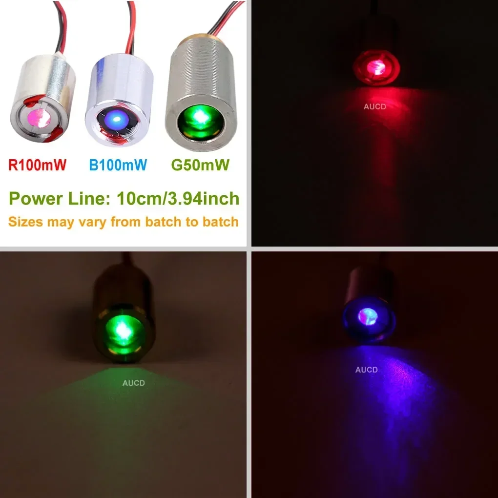 100mW Blue 450nm Red 650nm 50mW Green 532nm RGB Dot Lights Laser Module Diode For DPSS Projecter Sight Stage Lighting Mod Parts laser module