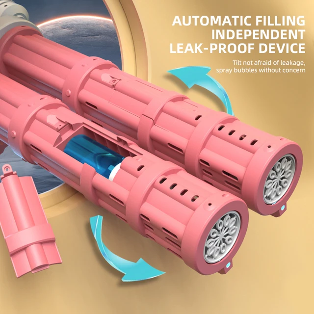 XL Bubble Gatling Gun with Tripod & LED Lights FunToyLab
