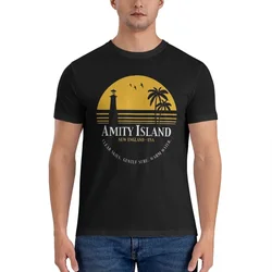 Mens clothing Amity Island T-shirt Men's Fashion Oversized T Shirt Men Round Neck Summer Shirts Tops S-6XL