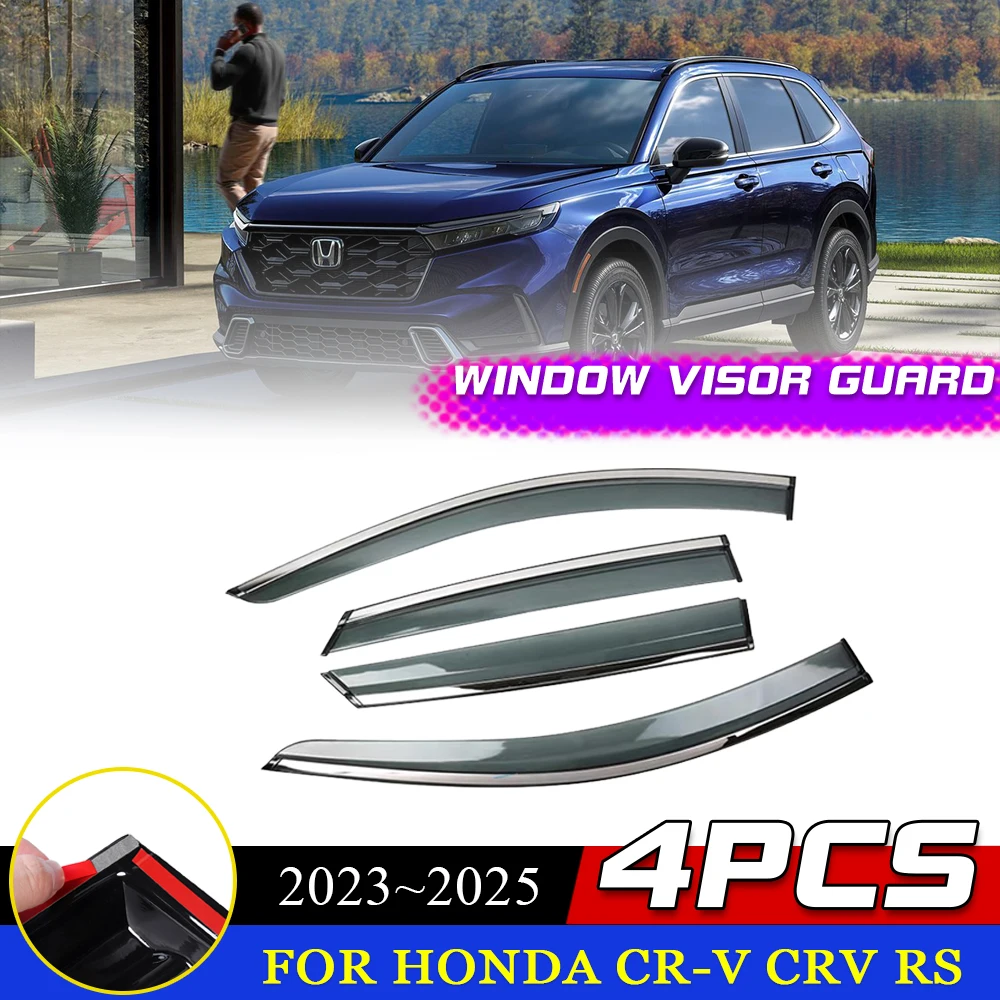 

Car Windows Visor for Honda CR-V CRV RS 2023 2024 2025 Door Smoke Deflector Guards Cover Awnings Sun Rain Eyebrow Accessories