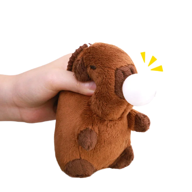 Capybara Plush Toy Simulation Capibara with Turtle Backpack Fluffy Doll  Stuffed Animals Bubble Pendant Funny Christmas Gift Kids - AliExpress