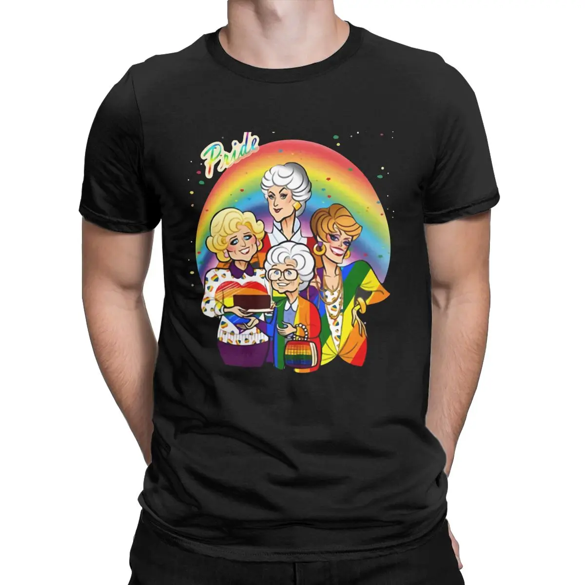 

The Golden Girls The Golden Friend Girls LGBT Pride Rainbow Flag 80s tv Cotton powerful women Short Sleeve Gift Idea Clothing