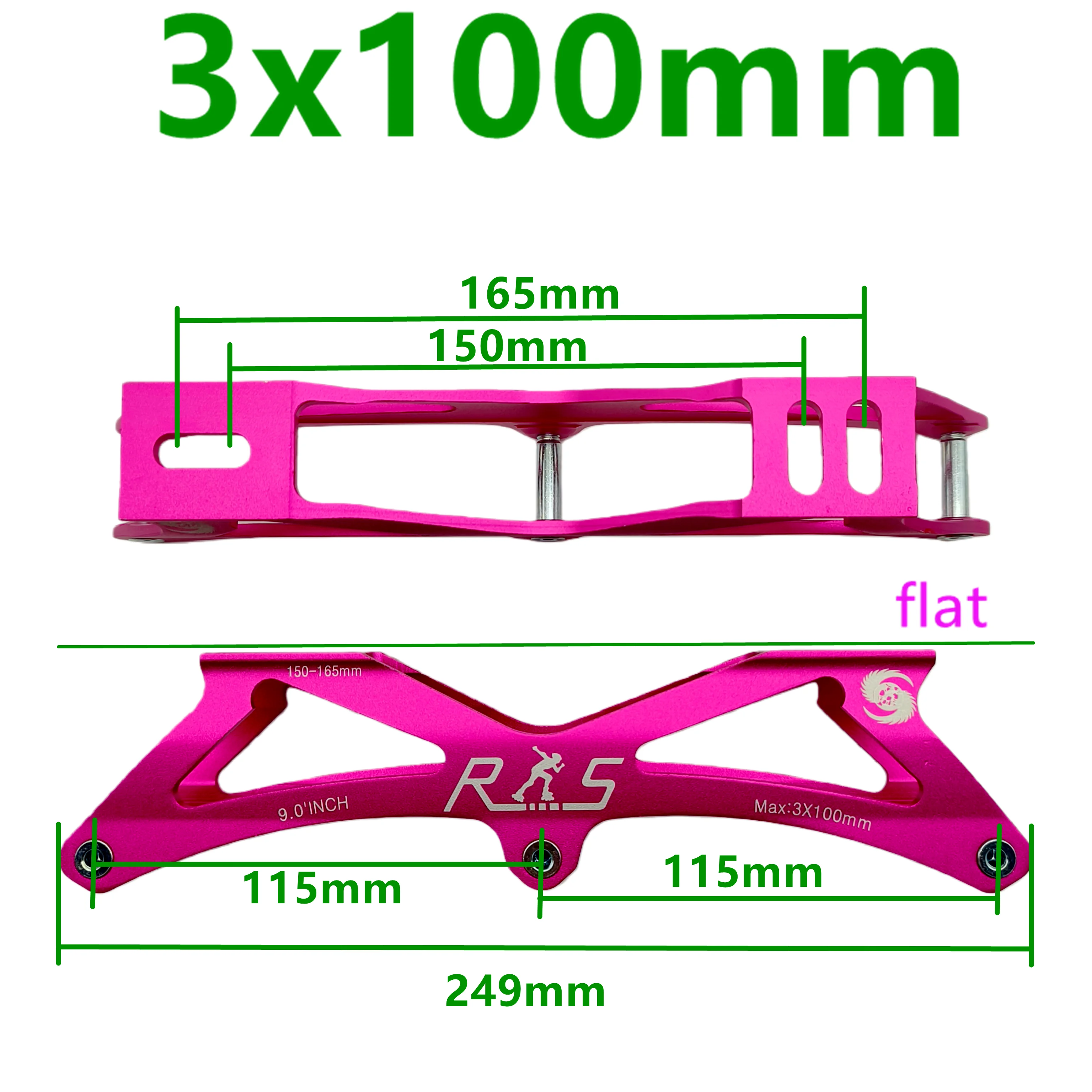 Speed Skate Frame Speed Frame Children 3x90mm 3x100mm 120-135-165MM
