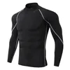 Men Compression Long Sleeve T Shirt Sportswear Male Skinny Tshirt Elastic Track Tracksuit Clothing Gyms Fitness T-shirt For Men 2