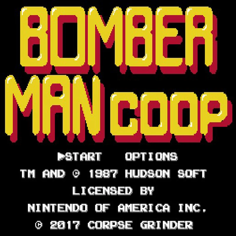 Bomberman Two Play English Game Cartridge for FC Console 60Pins