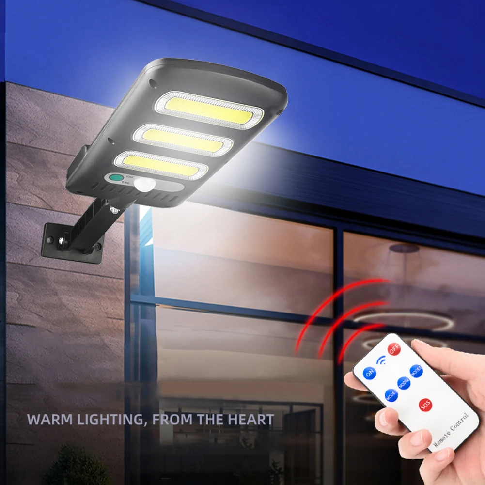Details about   56LED Solar Motion Sensor Wall Light Remote Control Outdoor Garden Street Lamp 