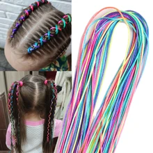 

90cm Mix Colorful 4-30Pcs Hair braids Rope strands for african braids Girls DIY Ponytail braids Women Styling Hair Accessories