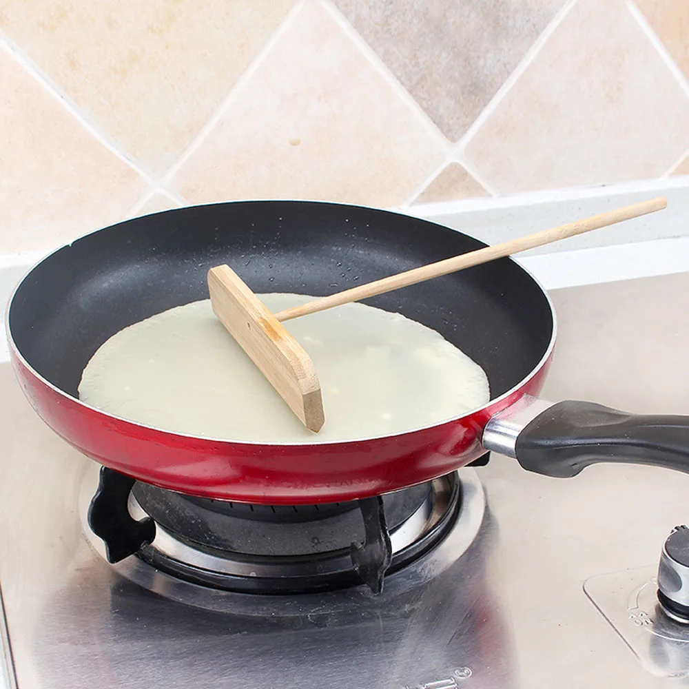 Stall Pancake Fruit Tool Egg Pie Scraper Frying Spatula Chinese Wooden Spreader Household Kitchen Tools kitchen accessories