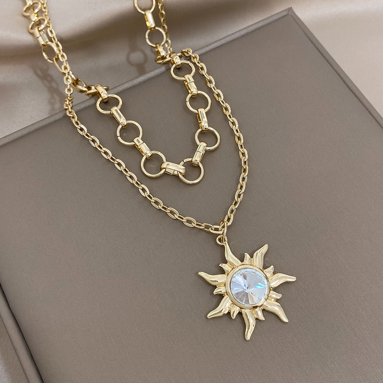 Disney Tangled Sun Crystal Pendant Necklace | Hot Topic
