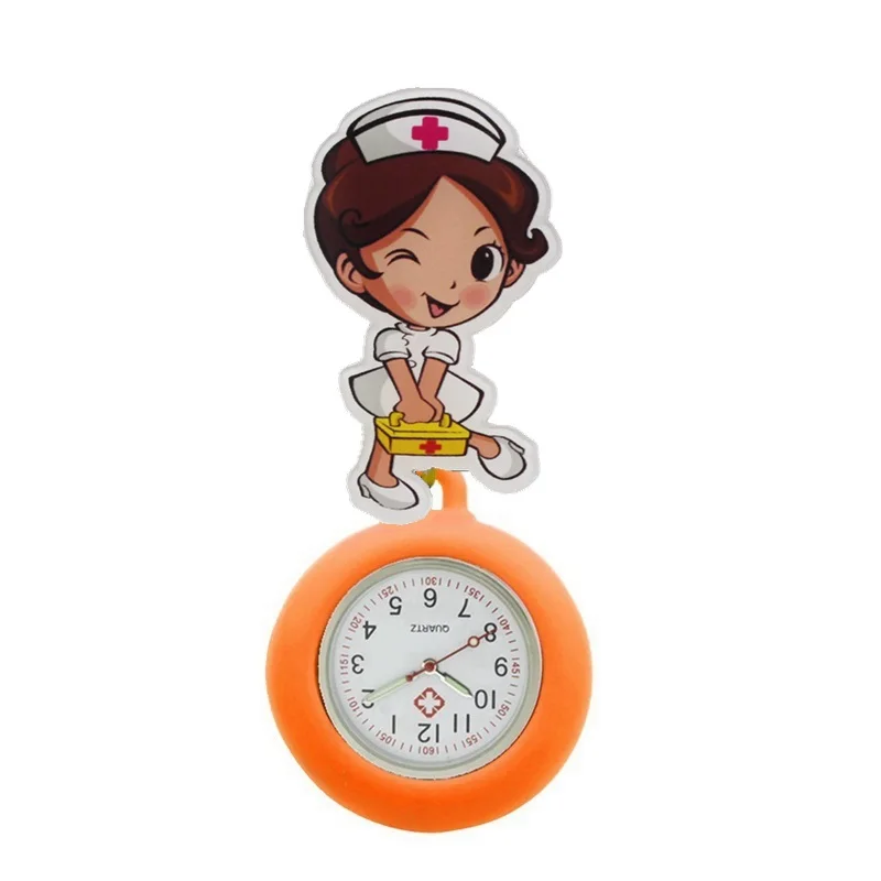 Cartoon Medical Box Nurse Doctor Women Silicone Pocket Watches pocket watch
