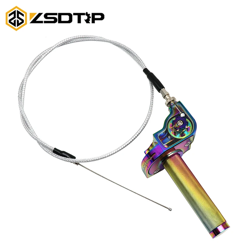Zsdtrp 22Mm Cnc Alluminio Multicolor Quick Action Throttle Twist Grip Con Cavo 50Cc 125Cc 150 250 Pit Dirt Bikes Quad Atv