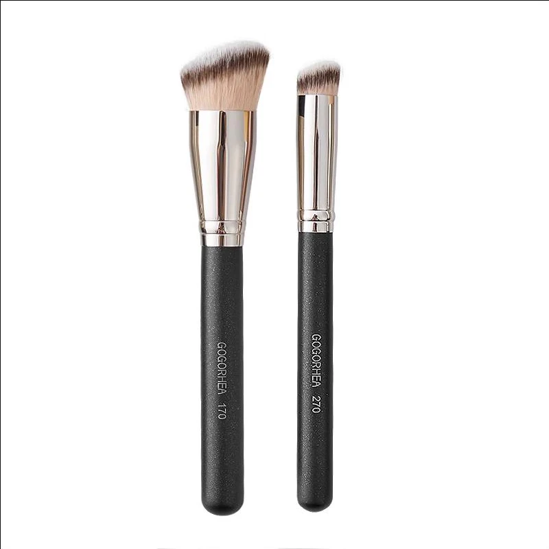 

GOGORHEA BRUSH 170 Rounded Slant Foundation Brush & 270 Concealer Brush - Synthetic Flawless Buffing Blending Makeup Brush