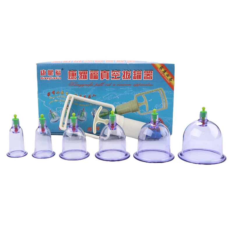 6/12Pcs Massage Cans Health Monitors Chinese Cupping Therapy Cans Pull Vacuum Cupping massage Cups Banks Tank Set Care Tool 2