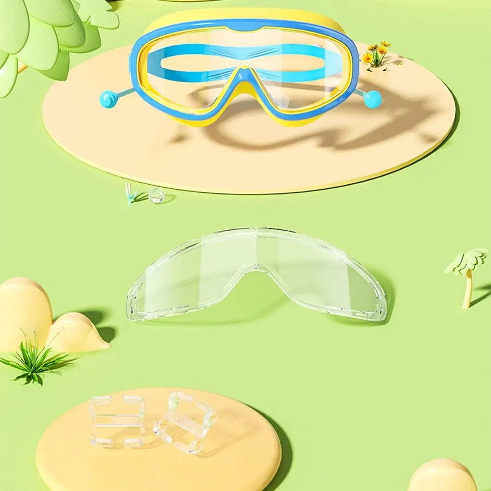 Anti Fog Swimming Goggles Beginner Big Frame Wide View Swimming Gear HD Adjustable Swim Glasses for