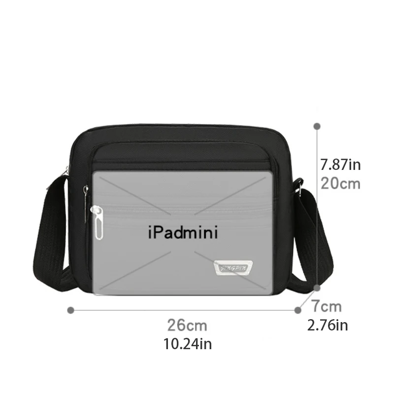 1 multi-layer shoulder bag, 4 zippered neutral business bags, daily commuting bag, mobile phone bag, men's exclusive