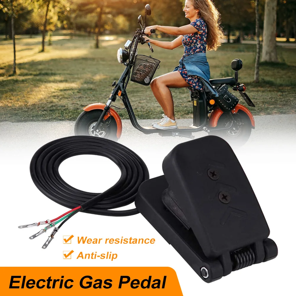 

Electric Bike Scooter Throttle Foot Pedal E-bike Electric Tricycle Accelerator Pedal Speed Control Motorcycle Throttle