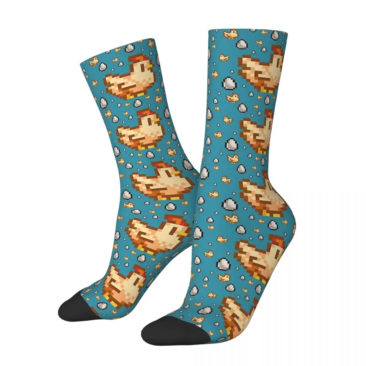 Polli Stardew Valley Popular Game Socks Travel 3D Print Boy Girls Calzino A Metà Polpaccio