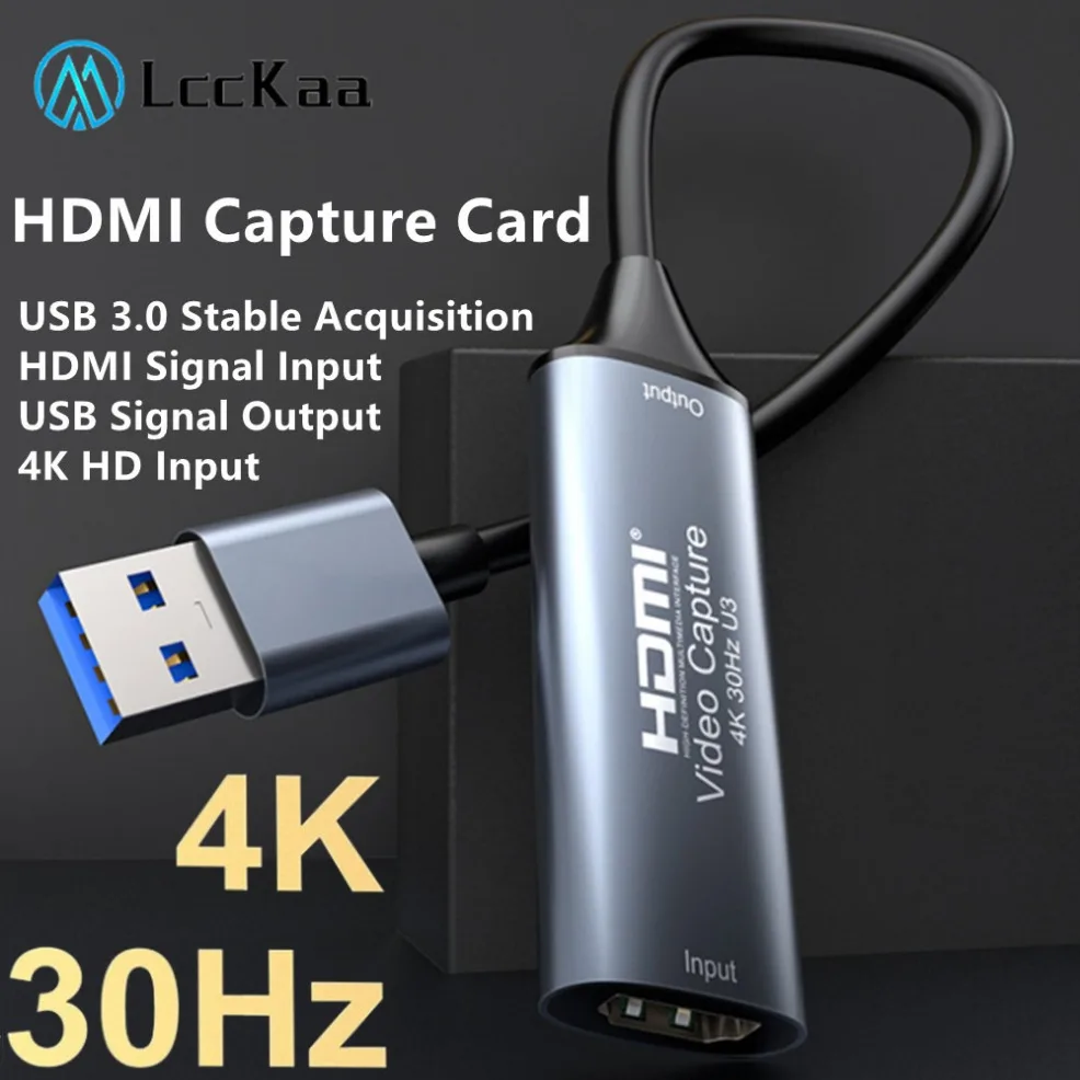 LccKaa USB 3.0 비디오 캡처 카드, 스위치 Xbox PS5/4 라이브 방송..