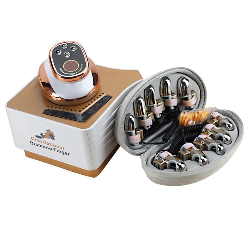 Face Lifting Body Massager Radio Frequency Microcurrent Golden Finger RF EMS Beauty Machine Tools Gravitational Diamond Finger