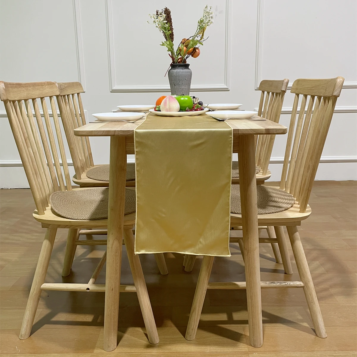 

HAORUI 30 шт. полиэстер, настольные дорожки, 100% атласные Настольные Дорожки