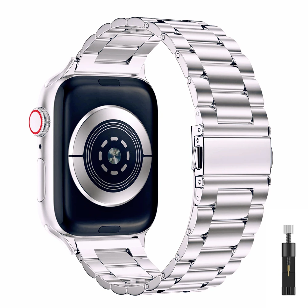 Stainless Steel Metal Watch Strap Bracelet - Premium Wristband Replacement