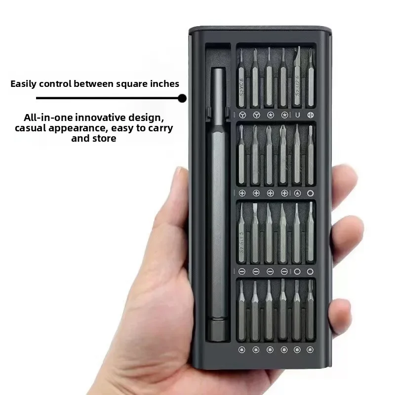 25 in 1 Screwdriver Repair Tools Sets Aluminum Alloy Handle Precision Cross Head Magnetic Screwdriver for Phone Computer Glasses