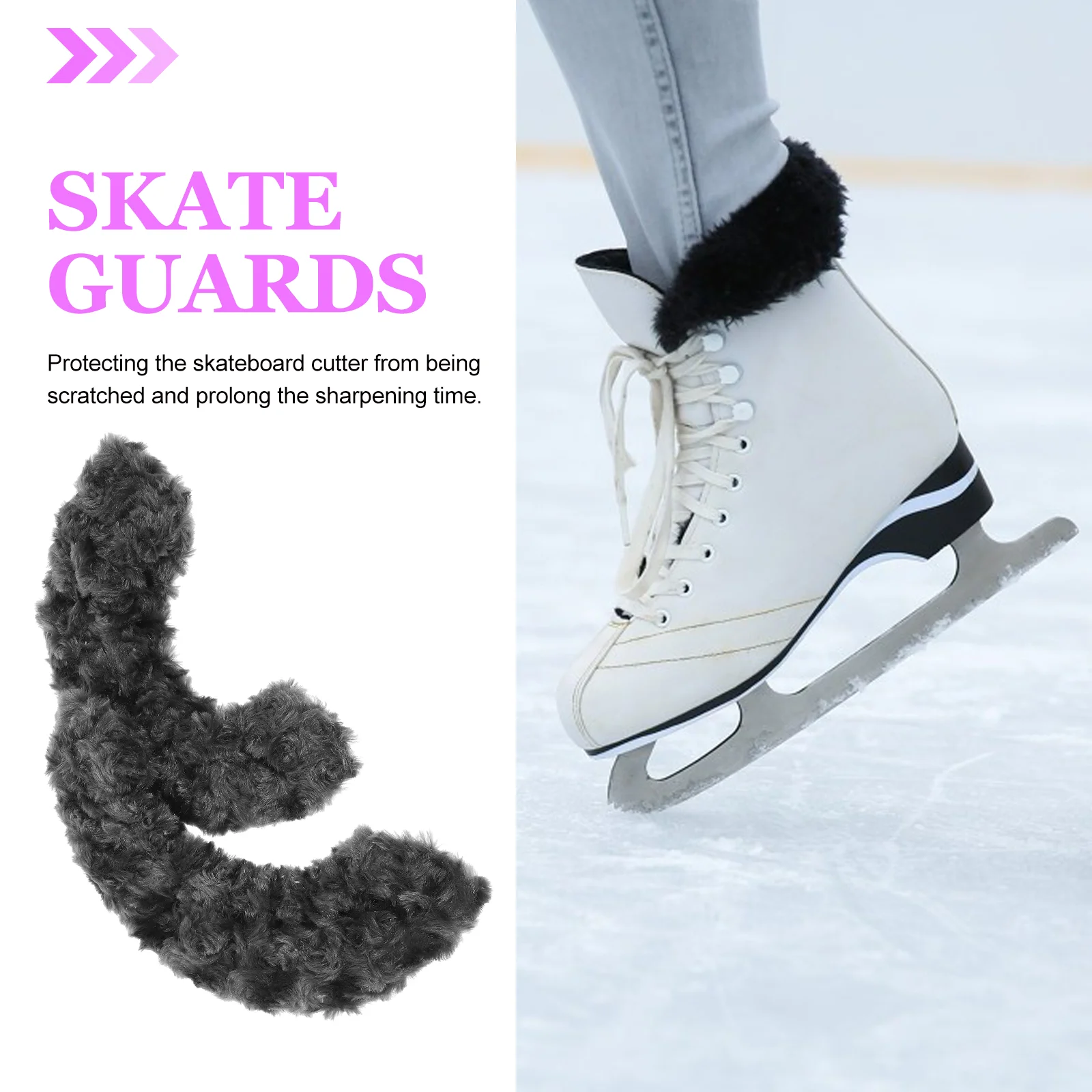Ice Skates Fuzzy Ice Skate Blade Covers Hockey Wear-resistant Blade Protectors Skate Soakers Figure Wear-resistant