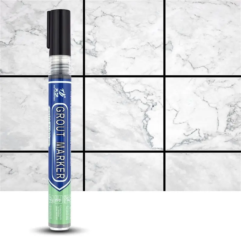 White Waterproof Tile Grout Repair Pen for Bathroom and Floor Decontamination
