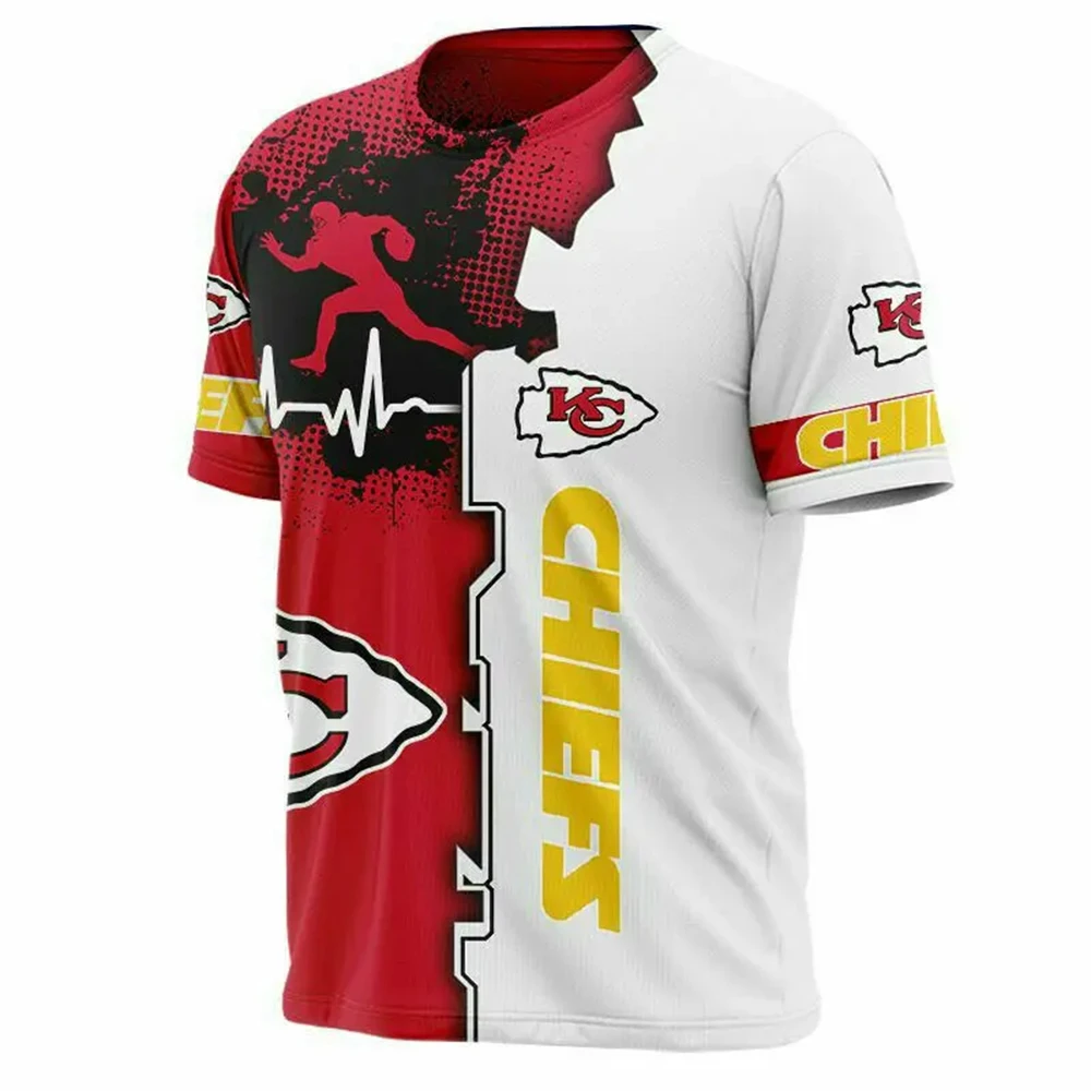 

Summer Men's Clothing Short Sleeved Rugby Pattern T-Shirt 3d Printed Large Round Neck Sports Loose Casual T-Shirt Quick Drying