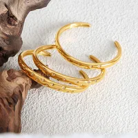 18K Gold Plated Waterproof Tarnish Free Crystal Zircon Pave Shiny Star Cuff Bangles Bracelets For Woman Wrist Bangles 2